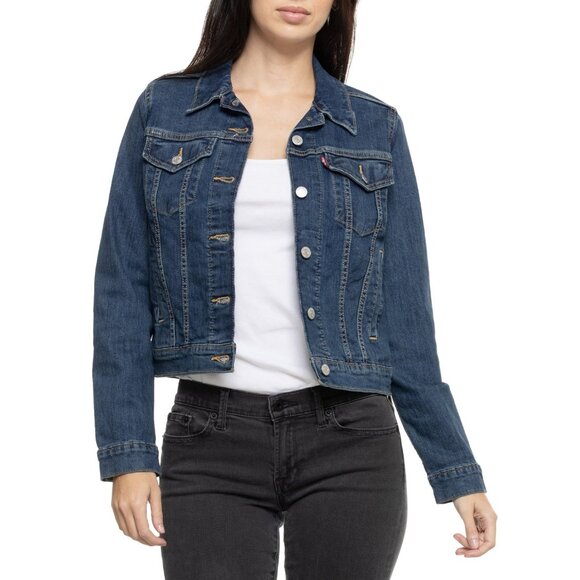 NEW Levi's Original Trucker Jacket IN Med Indigo  for women 1125 3s2 - Picture 5 of 6